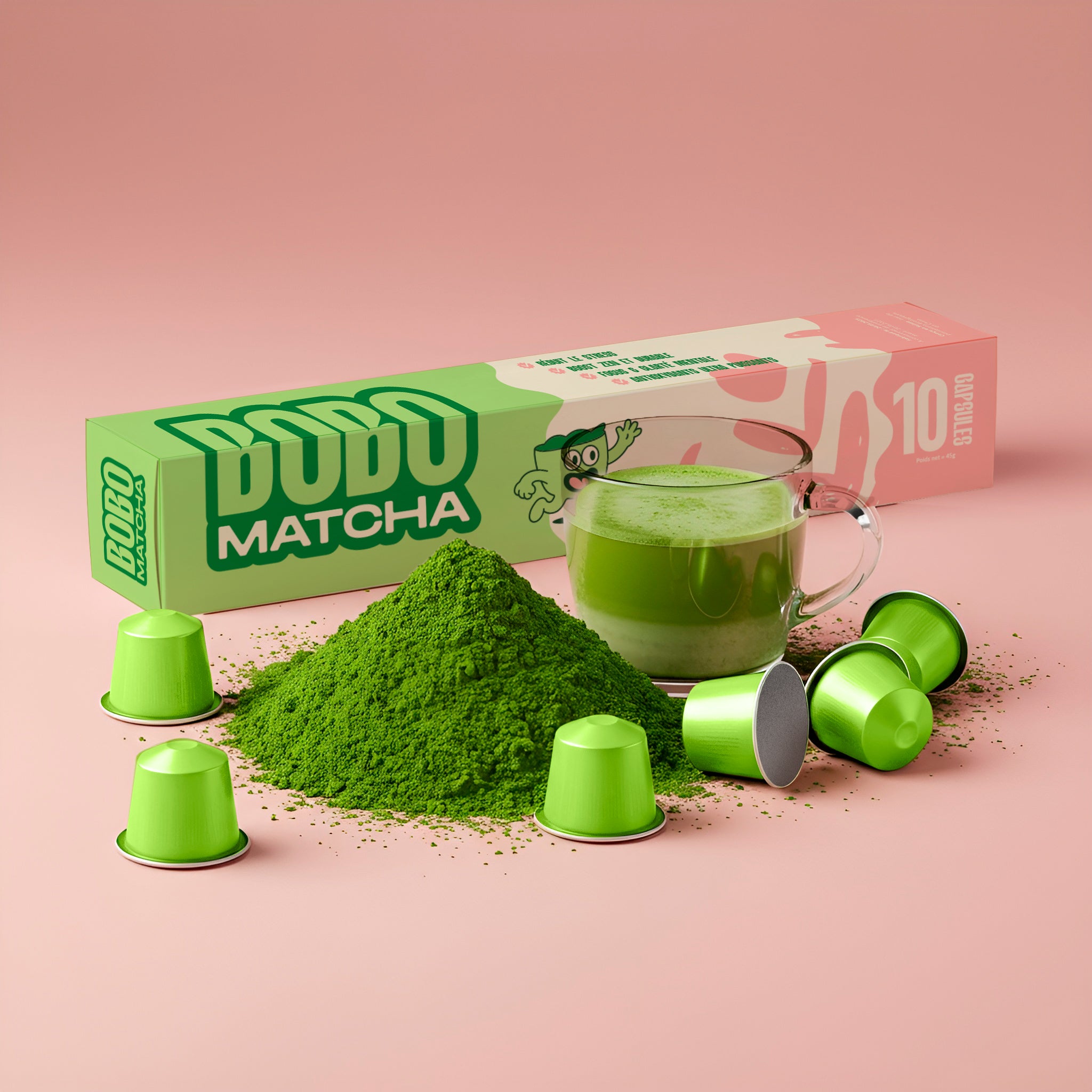 10 Capsules Matcha Caramel Beurre Salé – Compatibles Nespresso®