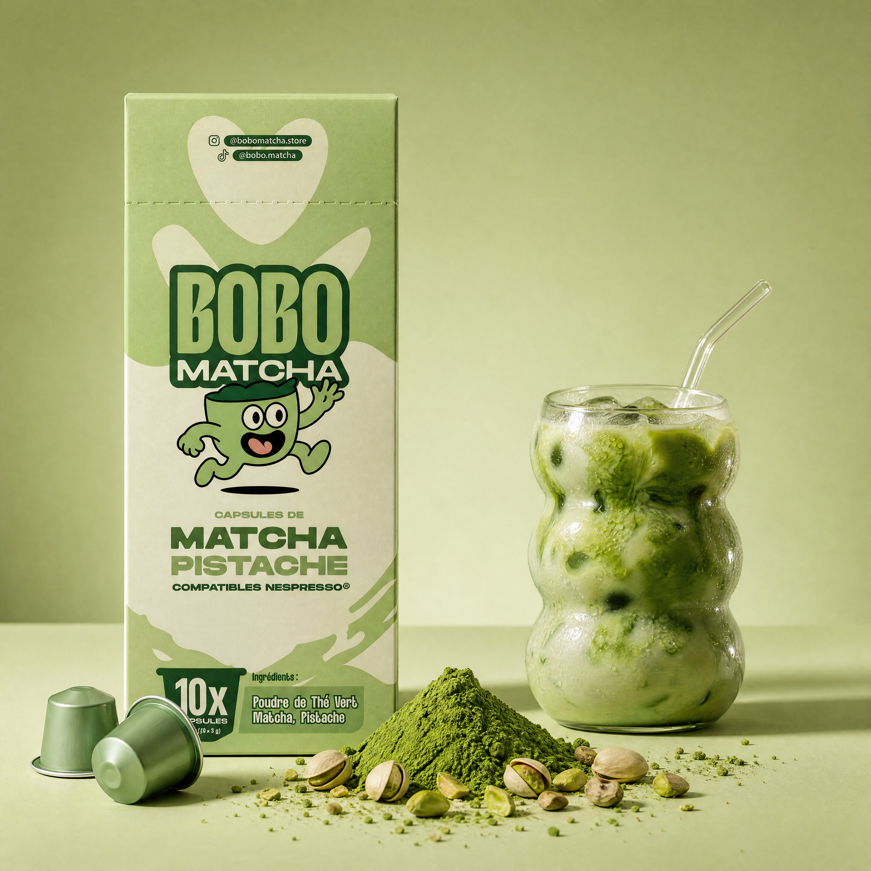 10 Capsules Matcha Avocat – Compatibles Nespresso®
